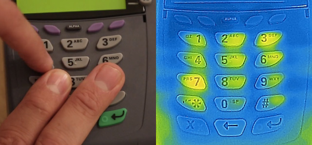 If you must type in your PIN, rest part of your fingers on some of the other keys to confuse a would-be criminal.