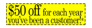 Our Customer Loyalty Program offers big savings on your security system upgrade because the longer you have been with us, the more you save!
