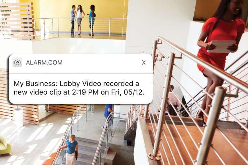 See everything with reliable and secure Video Monitoring powered by alarm.com