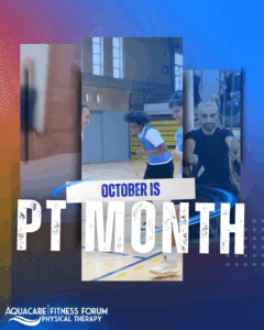 a collage of photos with the words, october is pt month