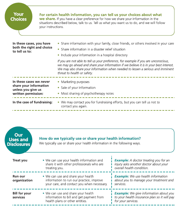 a brochure with a green circle on it