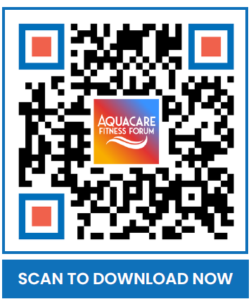 a qr code with the words aqua care fitness forum on it