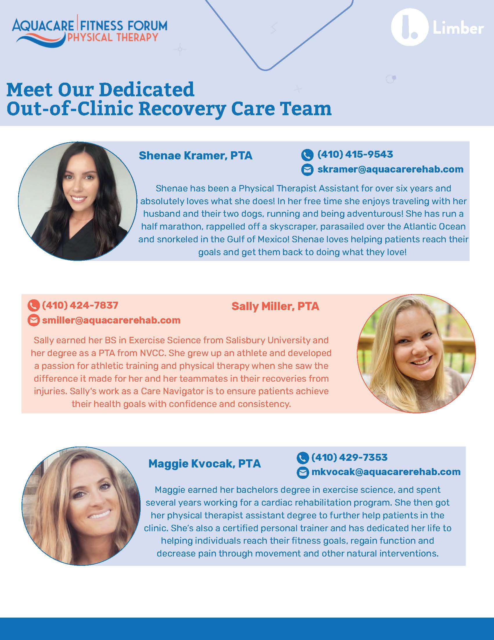 a flyer with three women smiling for the camera