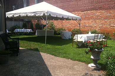 drummer’s cafe berlin md events canopy tent with tables and chairs on lawn