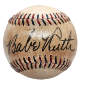 Babe Ruth Replica Autographed Baseball