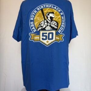 a blue shirt with the number 50 on it