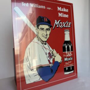 Ted Williams “Moxie” Vintage Baseball Collectible Tin Sign