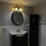 bathroom sink and mirror