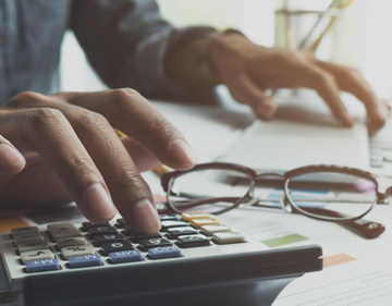 Money manager for Beacon Hospitality using a calculator