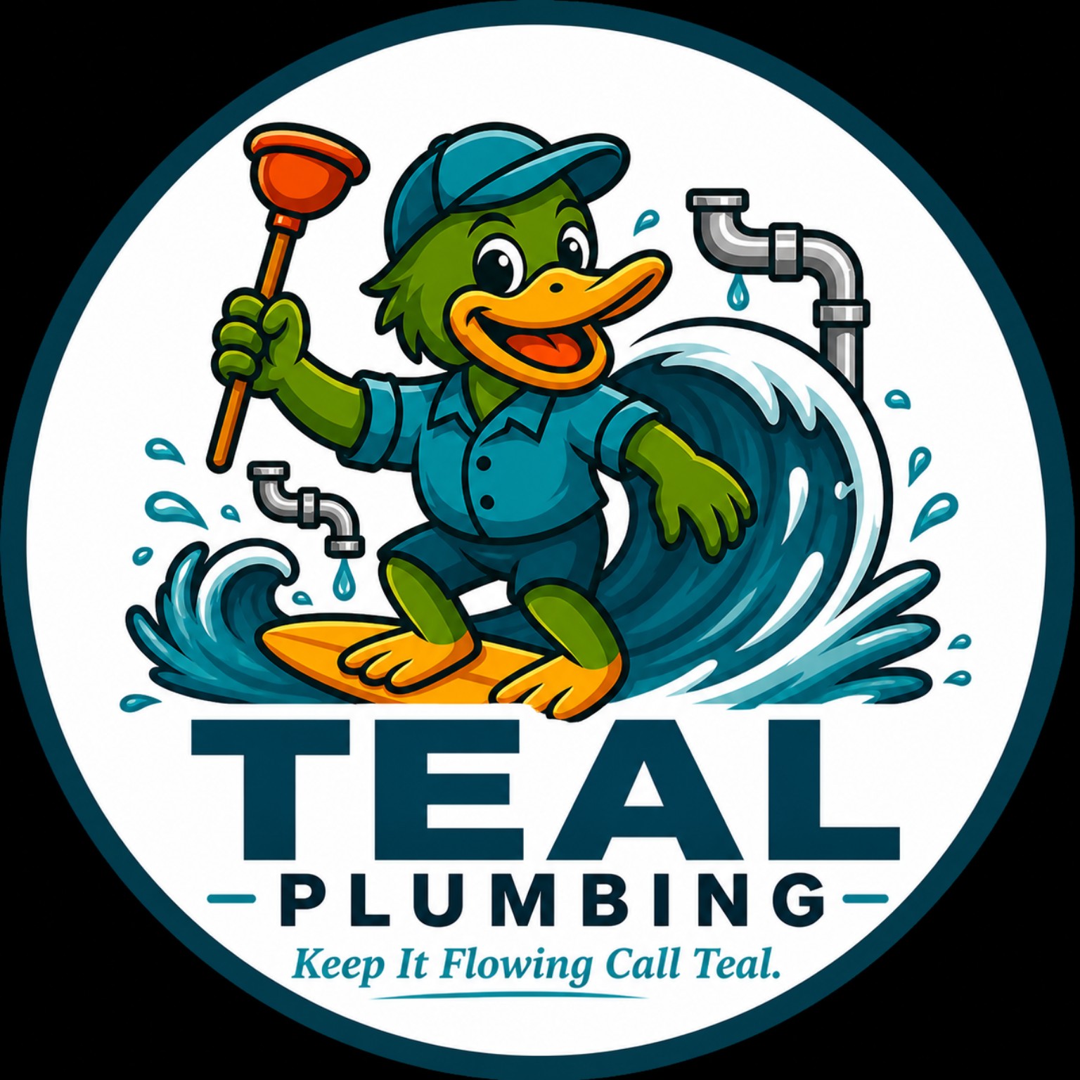 Teal Plumbing