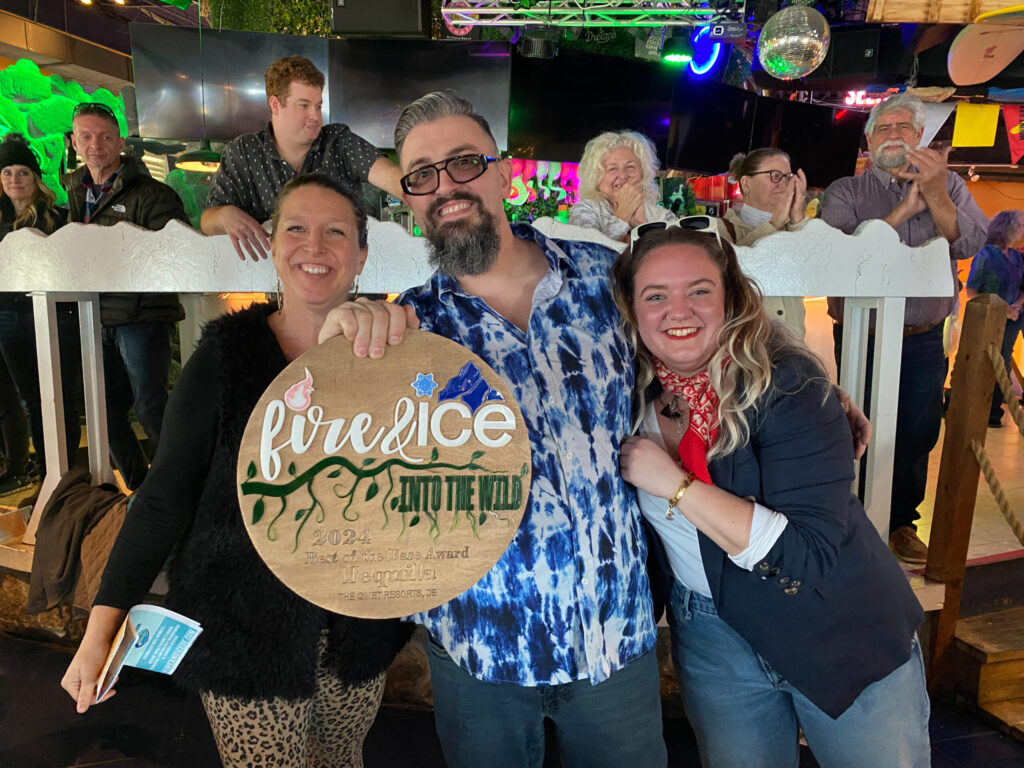 a group of people standing next to each other