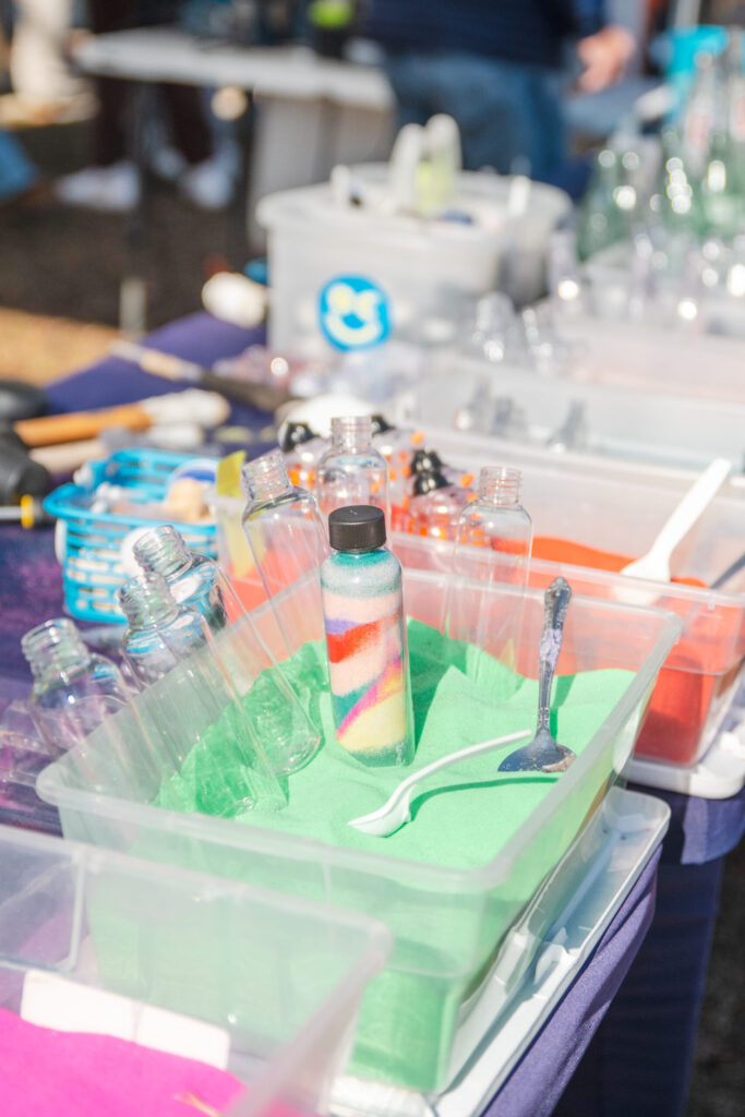 a table with a variety of items on it