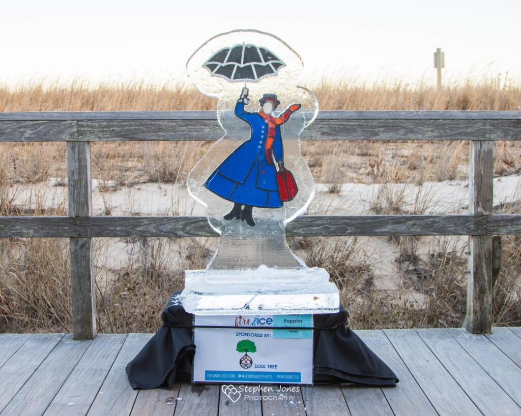 a snow globe with a picture of a woman holding an umbrella