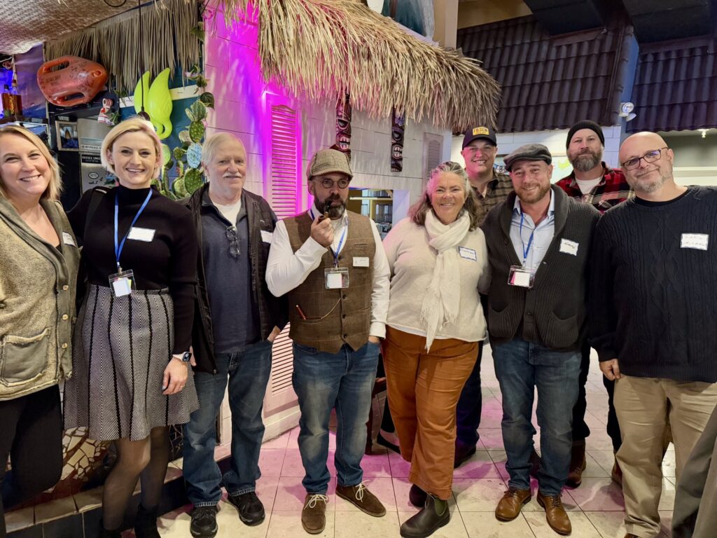 a group of people posing for a picture