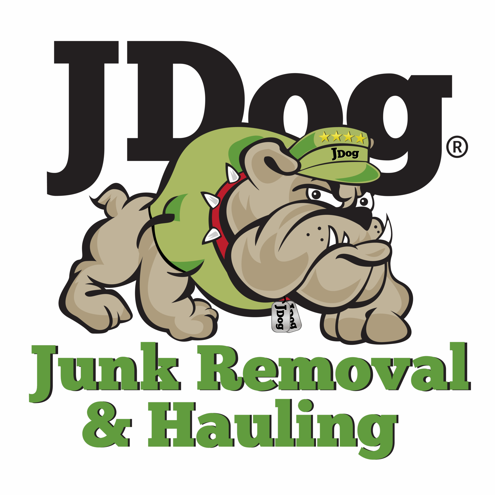 a logo for a junk removal and hauling company