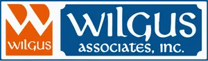 a blue and orange sign that says wigus associates, inc