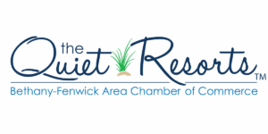 the quiet resort logo on a black background