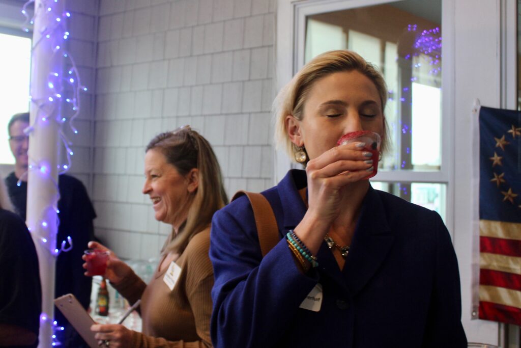 a group of women standing next to each other