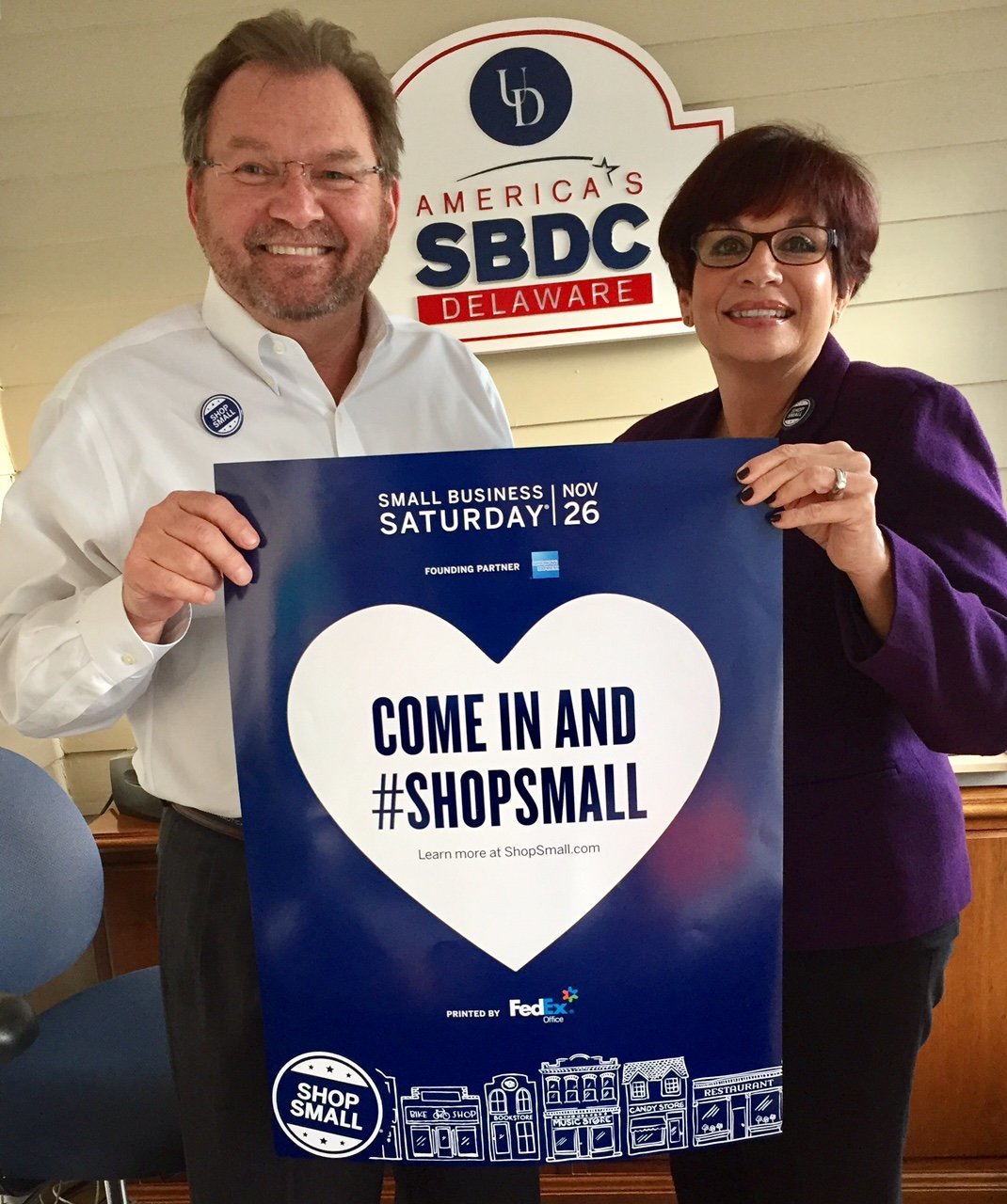 Small Business Saturday Bill Pfaff And Sharon Louth Delaware Sbdc