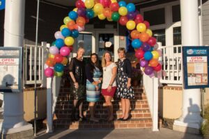 Bfcc 40th Anniversary balloons front entrance