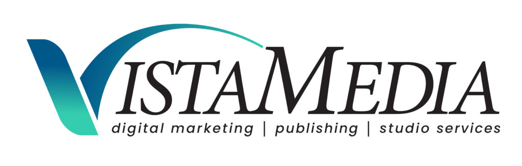 the logo for vista media