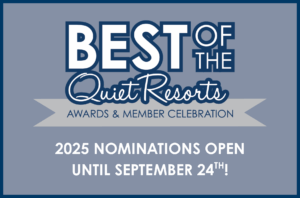 the logo for the best of the quiet resort awards and member celebration
