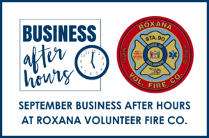 a business sign with a fire department logo