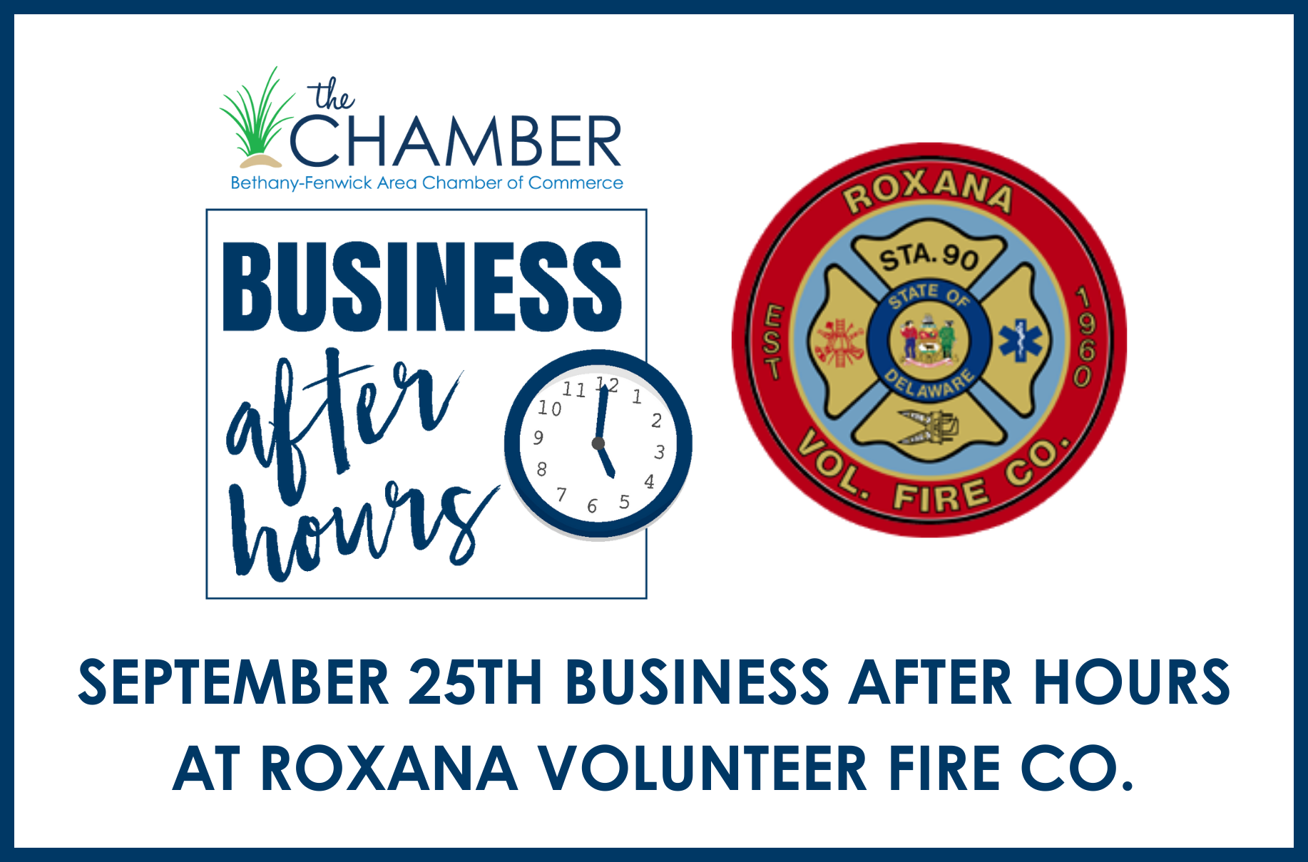 a flyer for a business after hours event
