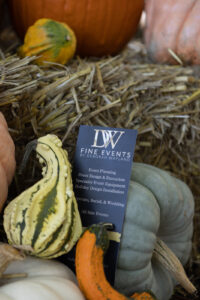 a display of pumpkins and gourds on hay