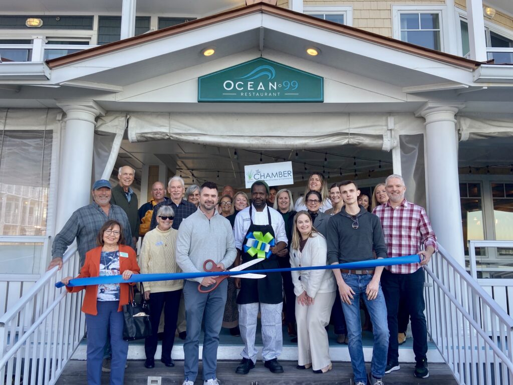 a group of people standing in front of a building