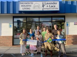 a group of people standing in front of a building