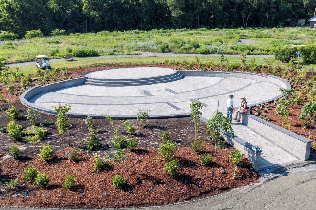 a couple of people that are standing in a circle