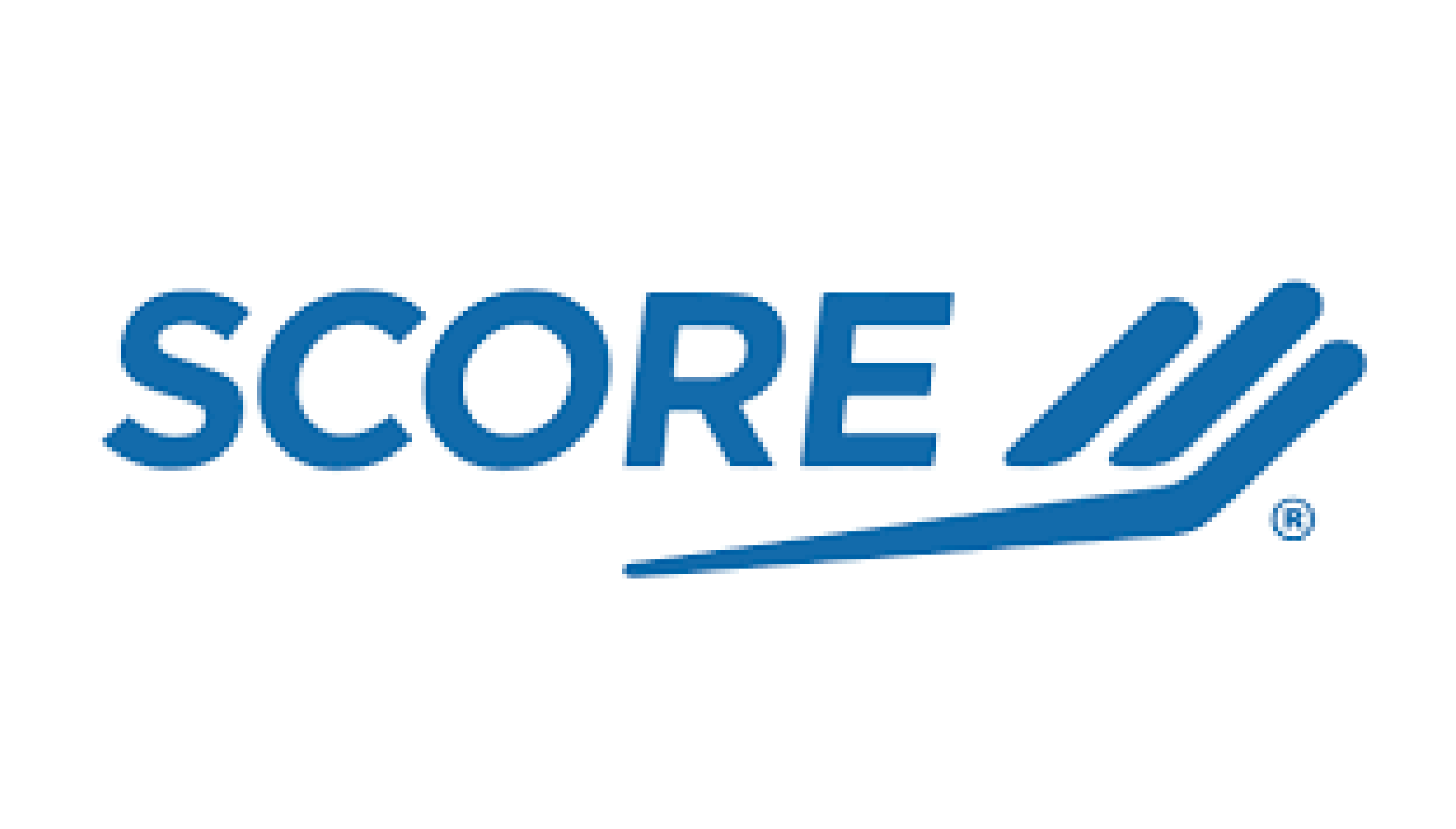 the score logo is shown on a white background