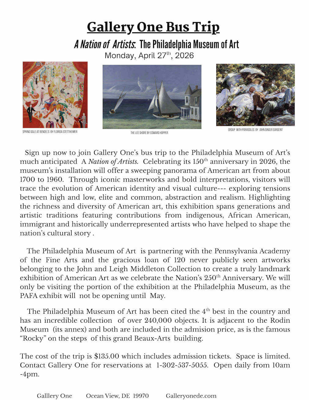 a page from the gallery one bus trip