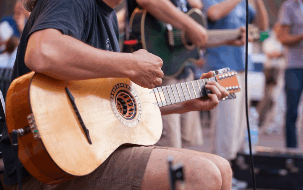 man playing guitar