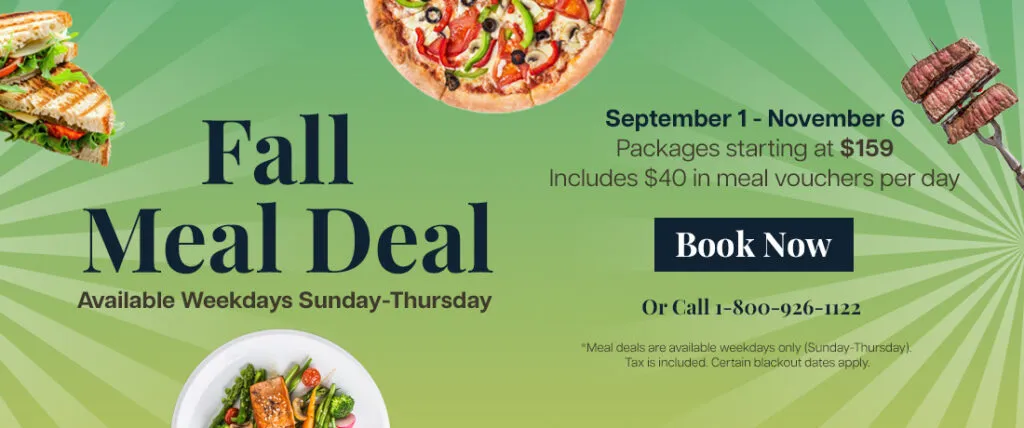 a flyer for a restaurant with different foods