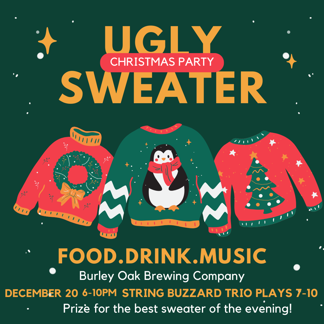 ugly sweater christmas party flyer