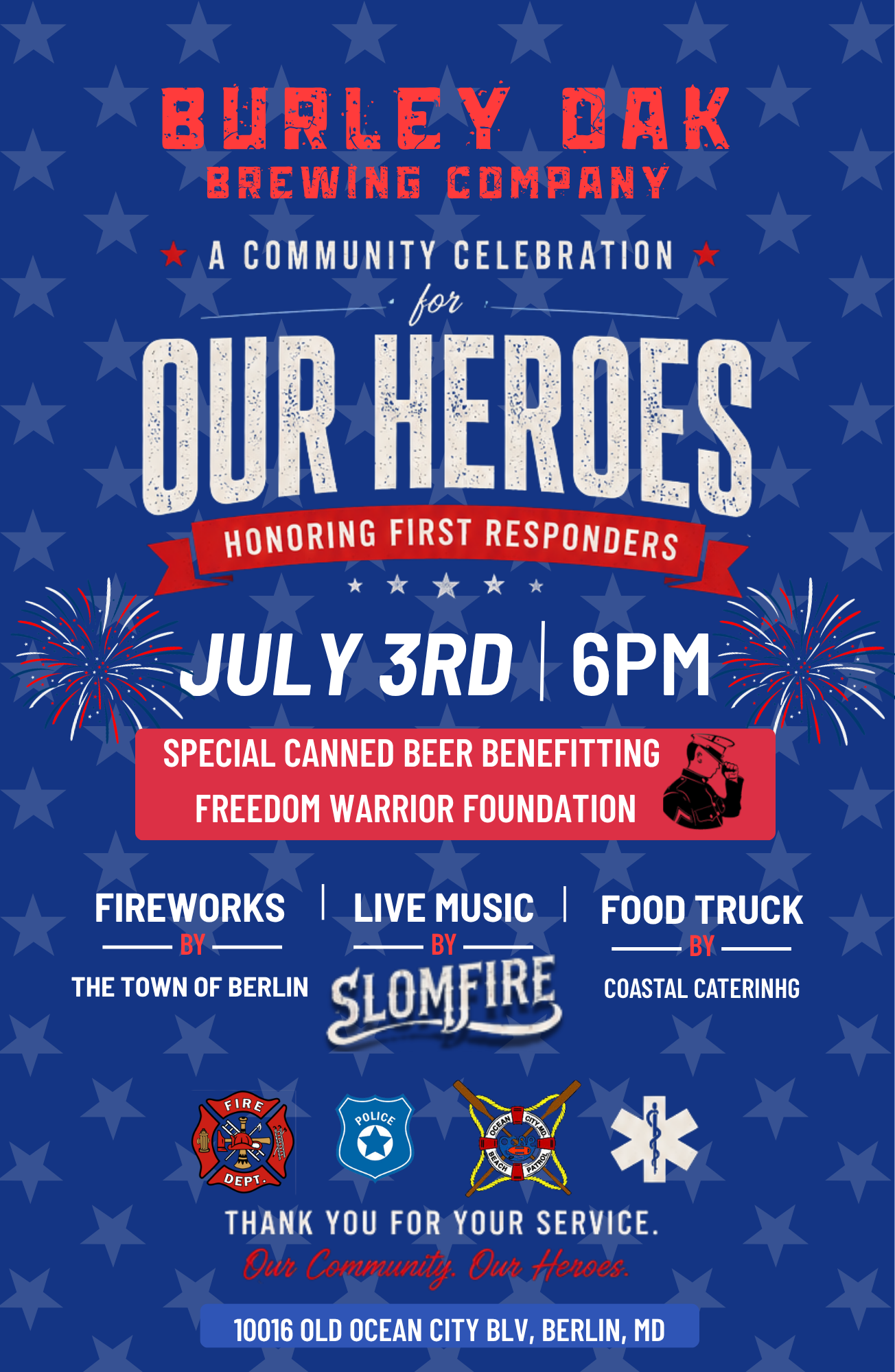 a poster for a fire department event