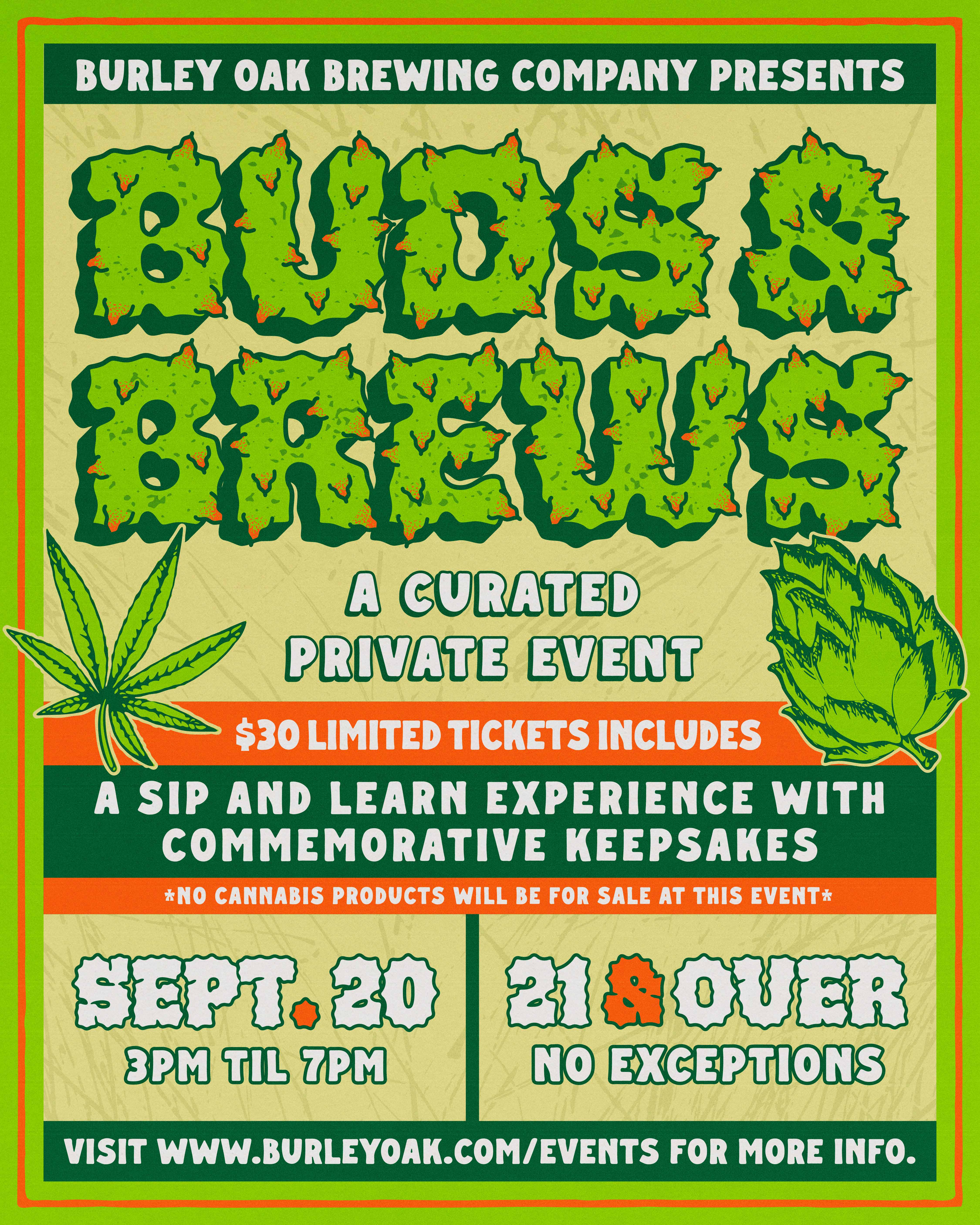 a flyer for a cannabis festival with a green background