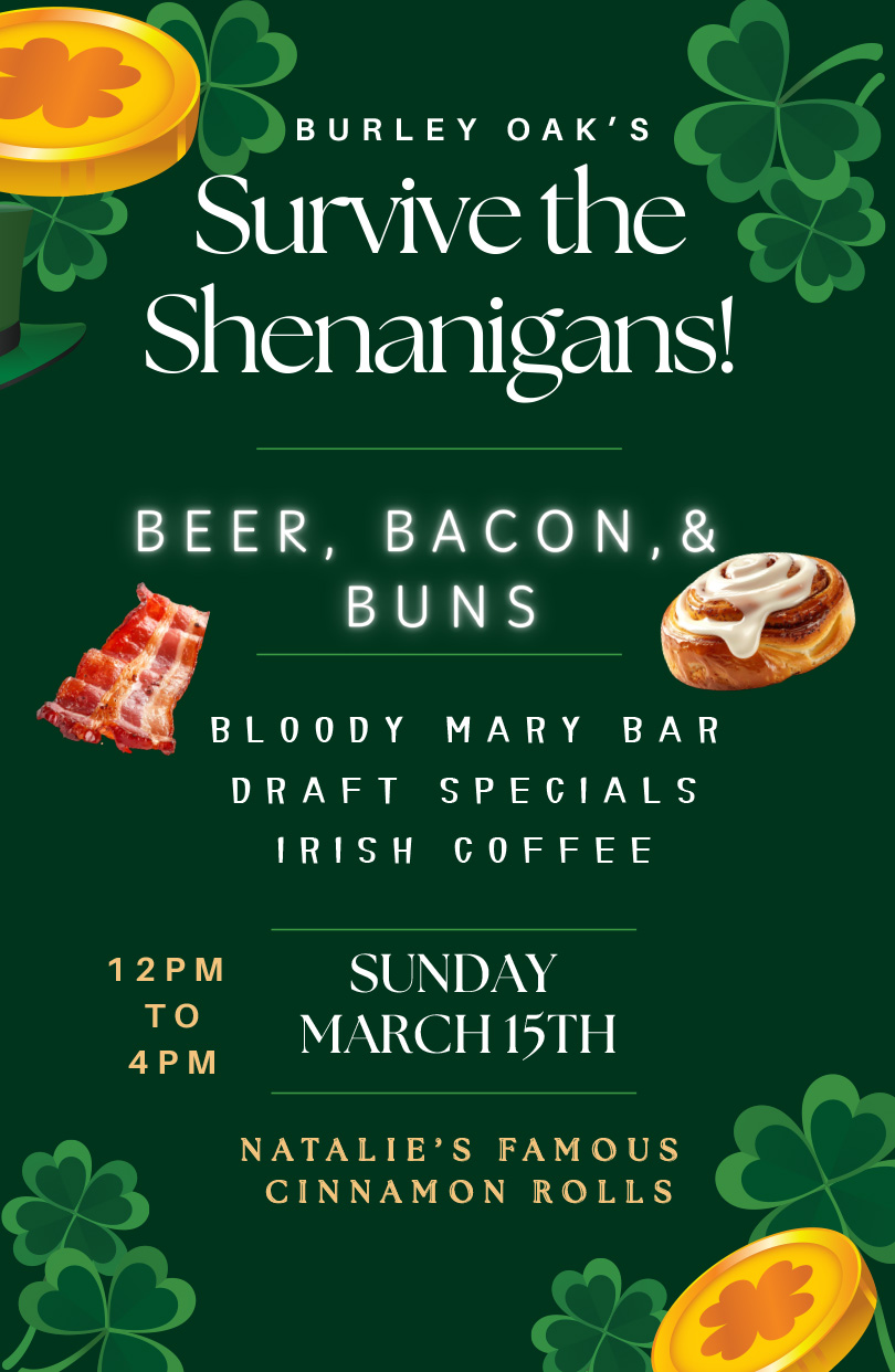 a flyer for a beer and bacon bar