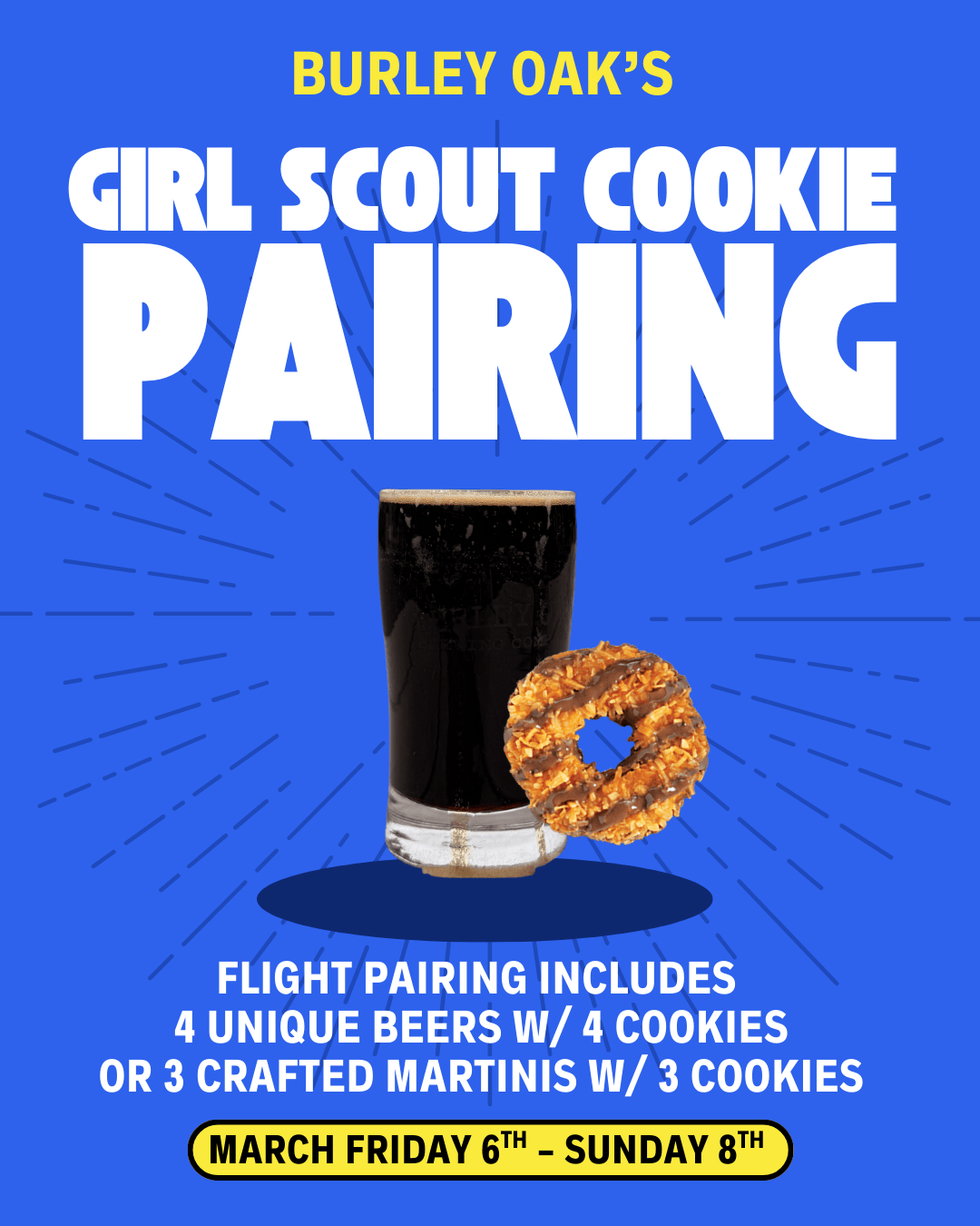 a poster advertising a beer and a doughnut