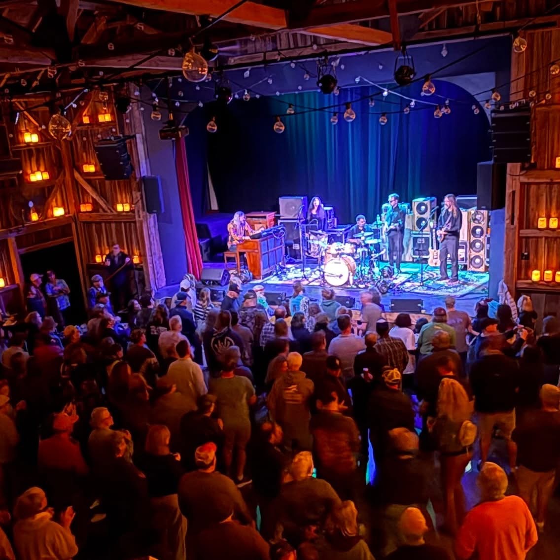 a large group of people in a room