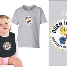 born into baby bib