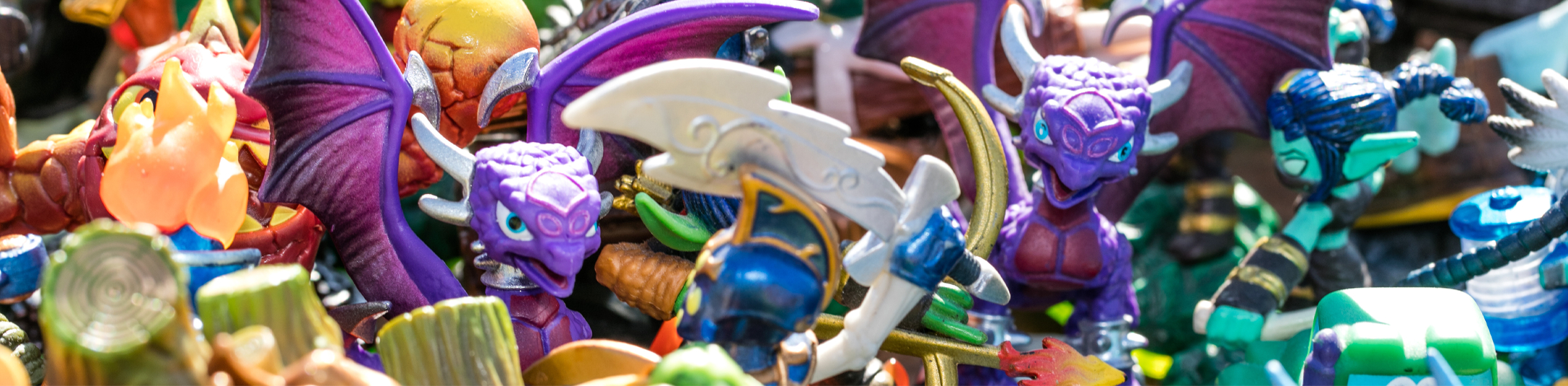 colorful plastic figurines