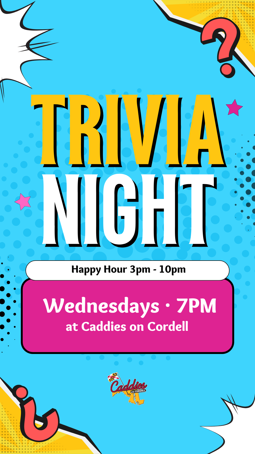 a poster for trivia night