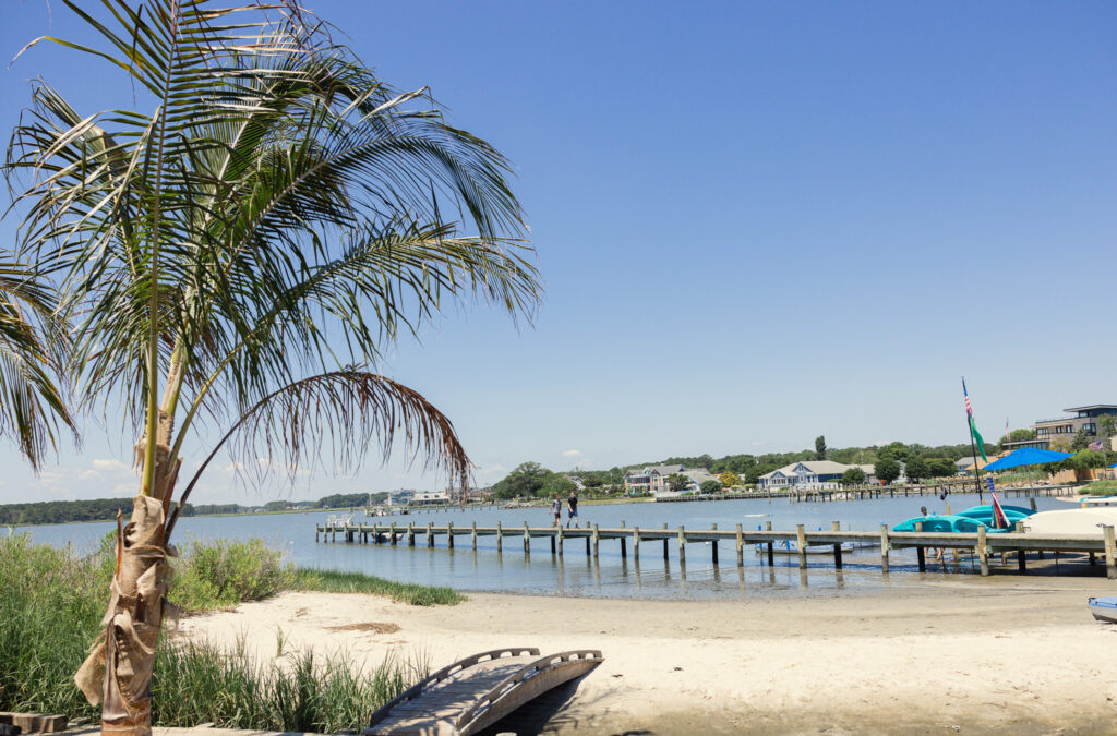 Bay and pier view from Bay Resort beach