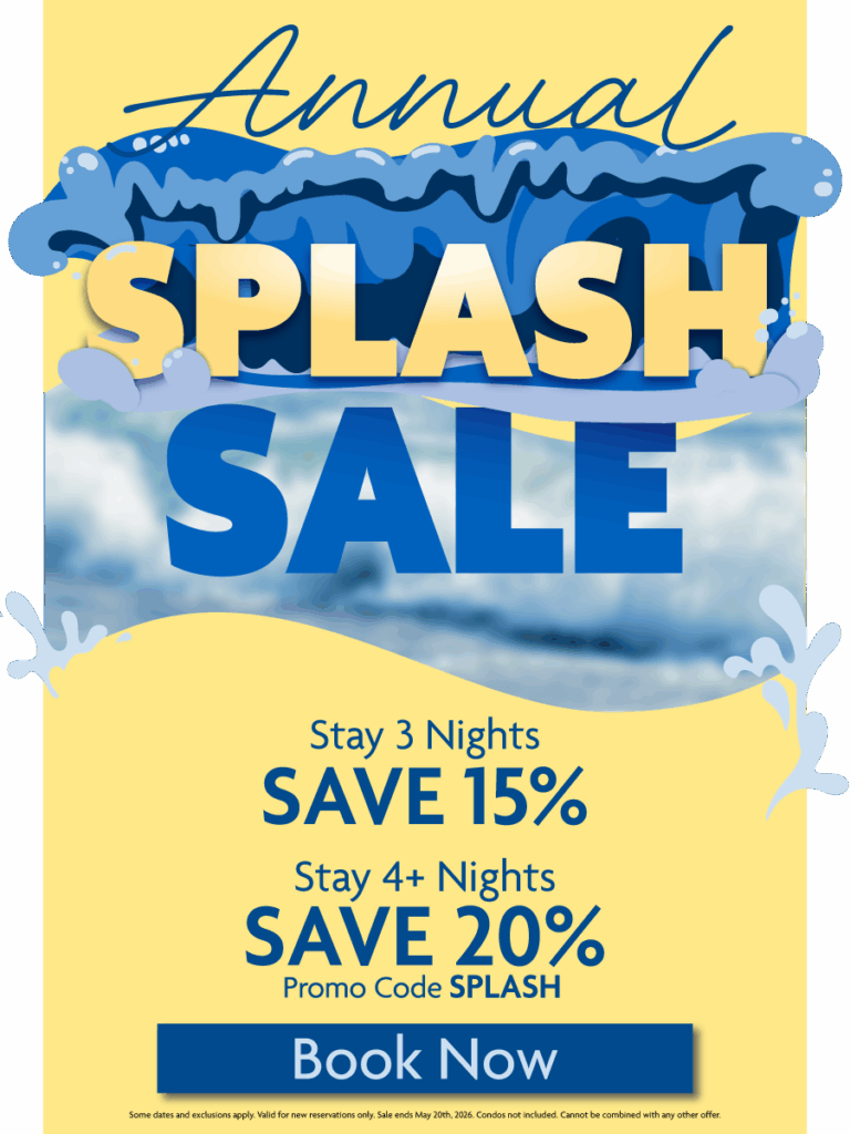 a poster advertising a splash sale