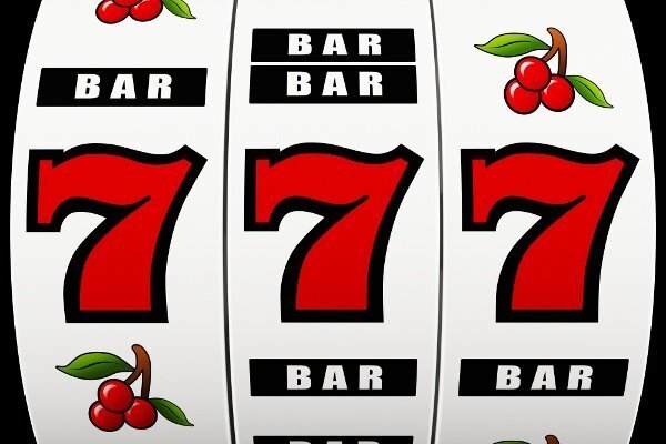 777 on a slot machine.