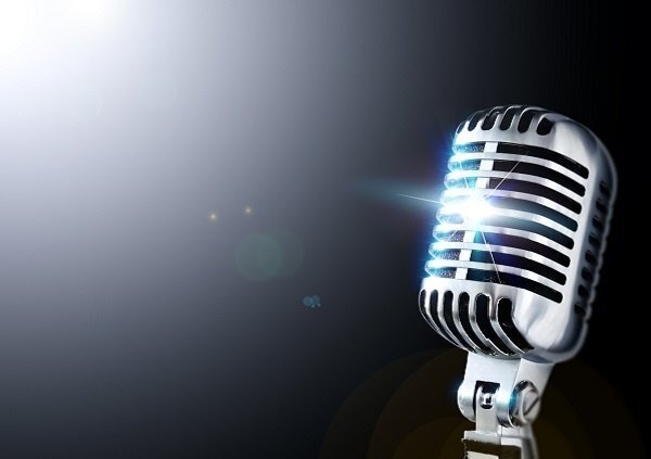 A sparkling microphone.