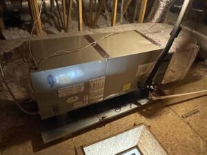 a large metal box sitting on top of a floor